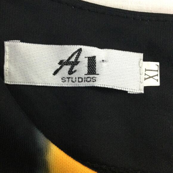 A1 Studios All Over Multicolor City Graphic Bodycon Streetwear Dress Junior XL - Picture 8 of 12